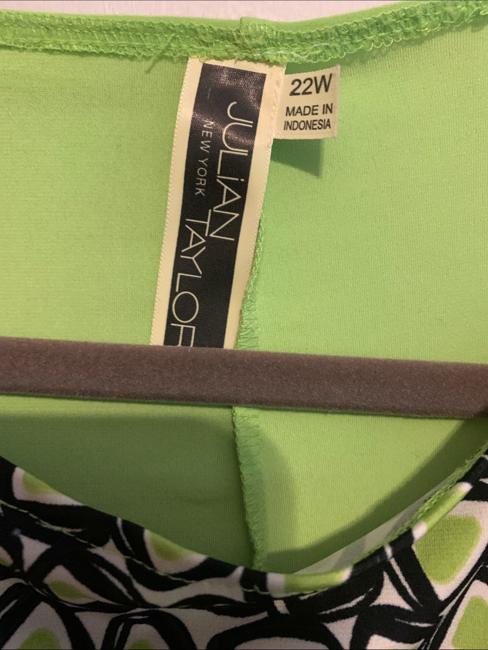 Julian Taylor Full figure Dress with Lime green Ruffled Jacket Size 22  Like NEW - Picture 2 of 11